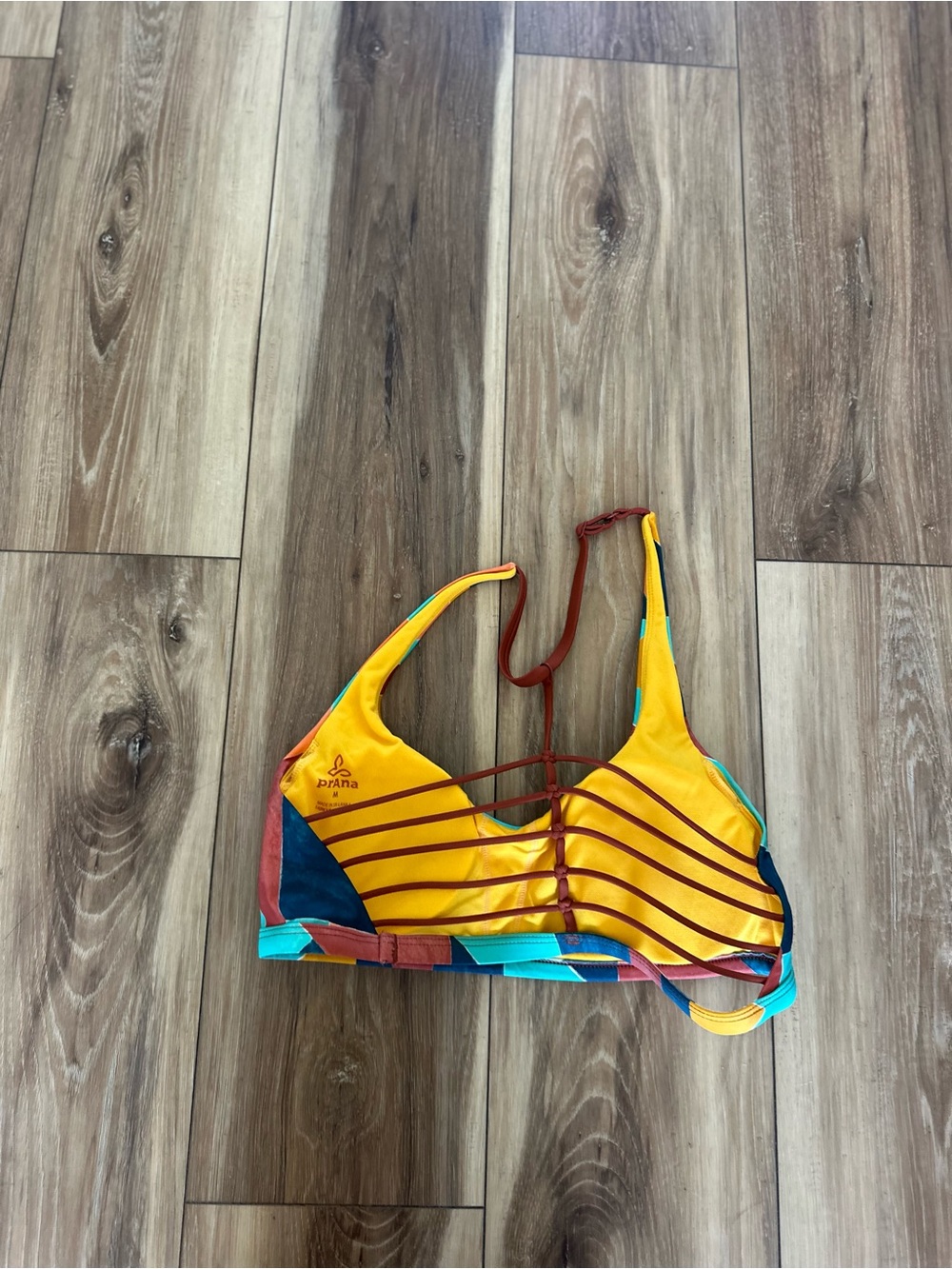Prana women’s Colorful Geometric bikini top size medium - Picture 3 of 4
